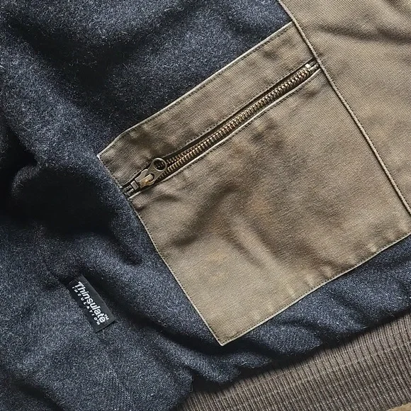 L.L. Bean Vintage Mens Size Large Tall Katahdin Iron Works Bomber Work Jacket LT - Picture 11 of 12